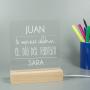 Regalos personalizados: L&aacute;mparas personalizadas: L&aacute;mpara led grabada para padre 'Te mereces'