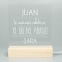 Regalos personalizados: L&aacute;mparas personalizadas: L&aacute;mpara led grabada para padre 'Te mereces'