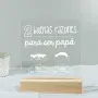 Regalos personalizados: L&aacute;mparas personalizadas: L&aacute;mpara led grabada 'Razones para ser pap&aacute;'