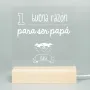 Regalos personalizados: L&aacute;mparas personalizadas: L&aacute;mpara led grabada 'Razones para ser pap&aacute;'