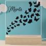 Regalos personalizados: L&aacute;mparas personalizadas: L&aacute;mpara personalizada con mariposas 