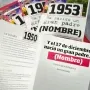 Regalos personalizados: Libro de nacimiento 1950 "Un gran padre": Libro de nacimiento 1950 "Un gran padre"