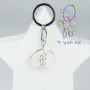Regalos personalizados: Llaveros personalizados: Llavero de plata con el dibujo de tu hijo grabado