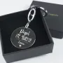 Regalos personalizados: Llaveros personalizados: Llavero de plata Te quiero pap&aacute; grabado