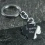 Regalos personalizados: Llaveros personalizados: Llavero de plata tr&eacute;bol grabado