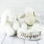 Regalos personalizados: Regalos con nombre: Manta beb&eacute; bordada con peluche