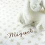 Regalos personalizados: Regalos con nombre: Manta beb&eacute; bordada con peluche