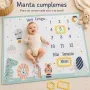 Regalos personalizados: Regalos con nombre: Manta cumple mes personalizada