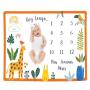 Regalos personalizados: Regalos con nombre: Manta cumple mes personalizada