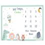 Regalos personalizados: Regalos con nombre: Manta cumple mes personalizada