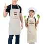 Regalos personalizados: Regalos bordados: Pack de delantal BIO bordado padre e hijo