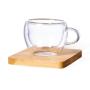 Regalos personalizados: Dise&ntilde;o y decoraci&oacute;n: Pack de dos tazas de cristal y bamb&uacute;