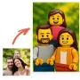 Regalos personalizados: Regalos con fotos: Placa de PVC personalizada con retrato estilo Bloques de Construcci&oacute;n