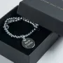 Regalos personalizados: Joyas personalizadas: Pulsera bolitas plata personalizada