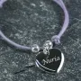Regalos personalizados: Joyas personalizadas: Pulsera coraz&oacute;n de plata personalizada