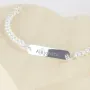 Pulsera de plata niña grabada