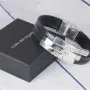 Regalos personalizados: Joyas personalizadas: Pulsera tiras de piel grabada