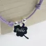 Regalos personalizados: Joyas personalizadas: Pulsera de plata tr&eacute;bol personalizada