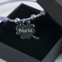 Regalos personalizados: Joyas personalizadas: Pulsera de plata tr&eacute;bol personalizada