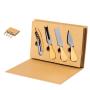 Regalos personalizados: Madera personalizada: Set de quesos y vino en bamb&uacute;