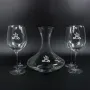 Regalos personalizados: Cristaler&iacute;a personalizada: Set decantador y copas grabado con monograma