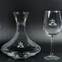 Regalos personalizados: Cristaler&iacute;a personalizada: Set decantador y copas grabado con monograma