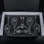 Regalos personalizados: Cristaler&iacute;a personalizada: Set decantador y copas grabado con monograma