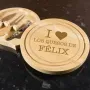 Regalos personalizados: Regalos con nombre: Tabla de quesos personalizada I love...