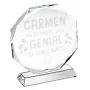Regalos personalizados: Dise&ntilde;o y decoraci&oacute;n: Trofeo de cristal personalizado 'Profe genial'