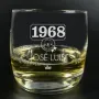 Regalos personalizados: Cristaler&iacute;a personalizada: Vaso de whisky a&ntilde;o de nacimiento