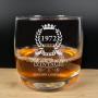 Regalos personalizados: Cristaler&iacute;a personalizada: Vaso de whisky grabado '50 Cumplea&ntilde;os'