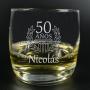 Regalos personalizados: Cristaler&iacute;a personalizada: Vaso de whisky grabado para cumplea&ntilde;os