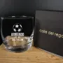 Regalos personalizados: Cristaler&iacute;a personalizada: Vaso de whisky para el as del bal&oacute;n