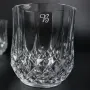 Regalos personalizados: Cristaler&iacute;a personalizada: Vasos de whisky tallados grabados con inicial