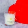 Regalos personalizados: Velas personalizadas: Vela personalizada con nombres y fecha