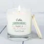 Regalos personalizados: Velas personalizadas: Vela personalizada con olor a felicidad