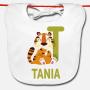 Regalos personalizados: Regalos con nombre: Babero beb&eacute; personalizado 'alfabeto animal'