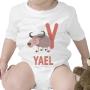 Regalos personalizados: Regalos con nombre: Body beb&eacute; personalizado 'alfabeto animal'