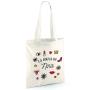 Regalos personalizados: Regalos con nombre: Bolsa tote bag personalizada con nombre