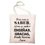 Regalos personalizados: Bolsas personalizadas: Bolsa tote BIO personalizada 'Saber ense&ntilde;ar'
