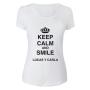 Regalos personalizados: Camisetas personalizadas: Camiseta Keep calm and smile para madres