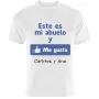 Regalos personalizados: Camisetas personalizadas: Camiseta me gusta mi abuelo personalizada