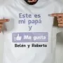 Regalos personalizados: Camisetas personalizadas: Camiseta me gusta mi pap&aacute; personalizada