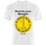 Regalos personalizados: Camisetas personalizadas: Camiseta medalla mejor novio personalizada