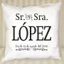 Regalos personalizados: Dise&ntilde;o y decoraci&oacute;n: Coj&iacute;n personalizado Sr y Sra