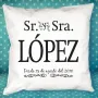 Regalos personalizados: Dise&ntilde;o y decoraci&oacute;n: Coj&iacute;n personalizado Sr y Sra