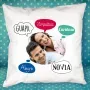 Regalos personalizados: Dise&ntilde;o y decoraci&oacute;n: Coj&iacute;n personalizado 'burbujas' para pareja