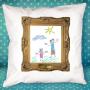 Regalos personalizados: Dise&ntilde;o y decoraci&oacute;n: Coj&iacute;n personalizado con el dibujo de tu artista