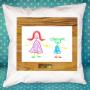 Regalos personalizados: Dise&ntilde;o y decoraci&oacute;n: Coj&iacute;n personalizado con el dibujo de tu artista