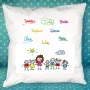 Regalos personalizados: Dise&ntilde;o y decoraci&oacute;n: Coj&iacute;n personalizado firmas para profe